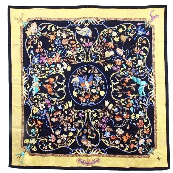 534181AL (S2) Hermes Scarf Carre 90 Pierres d' Orient et d' Occident Multicolor - Picture 1 of 10